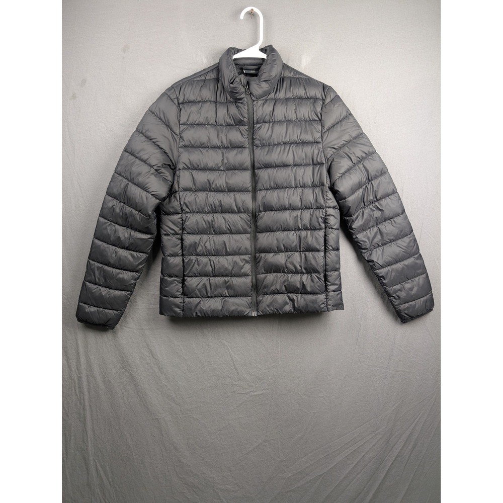 HM Mens Puffer Jacket Black Medium Windproof Water Repellent Full Zip‎ Medium